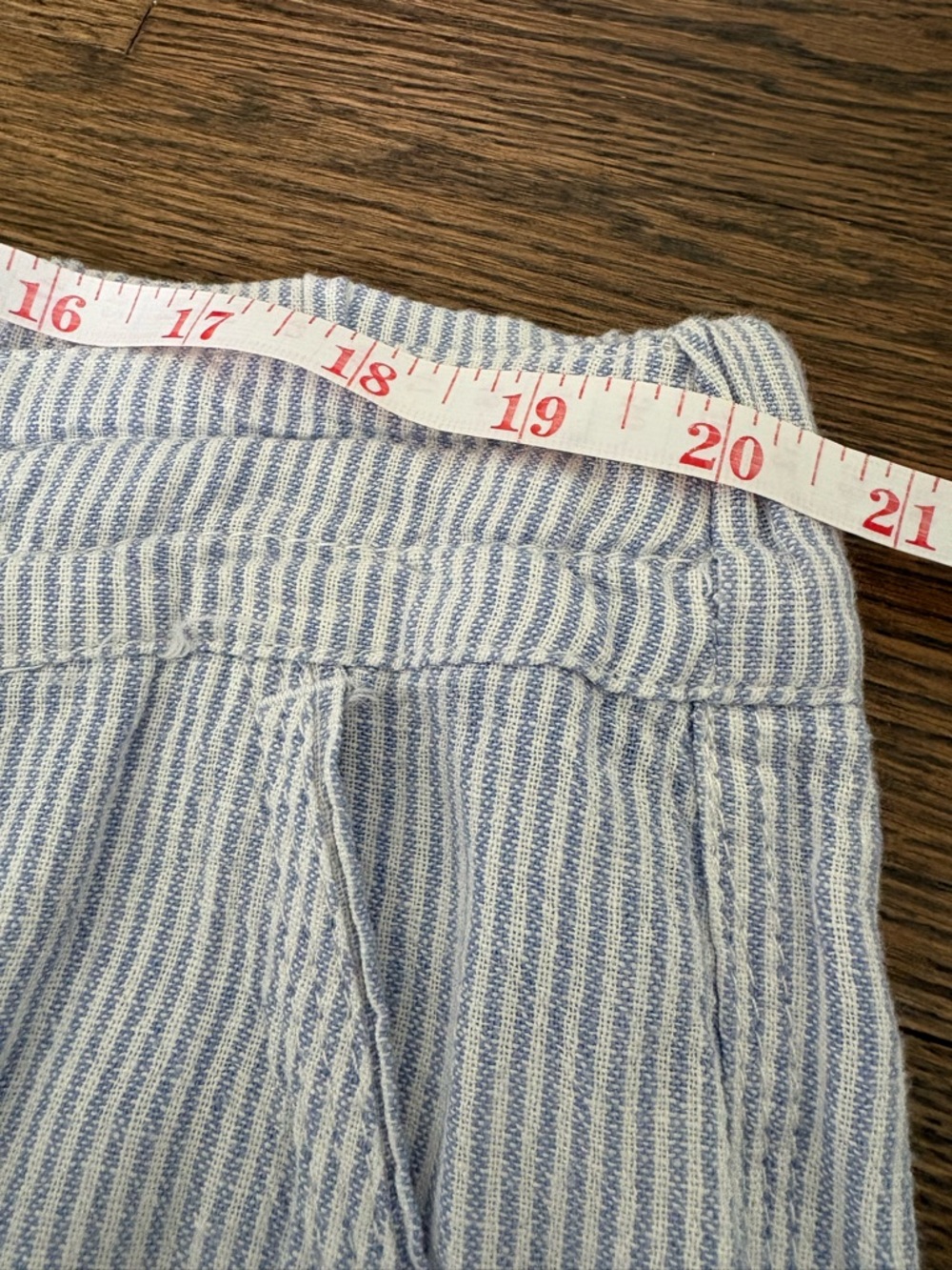 PER SE Linen Blend Pants Blue White Striped Women's 1X Coastal Grandmother - Picture 8 of 10
